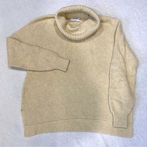 Cream Knit Turtleneck Sweater Old Navy